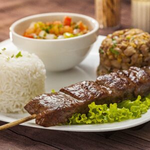 Flat Meat W/Salad Or Rice