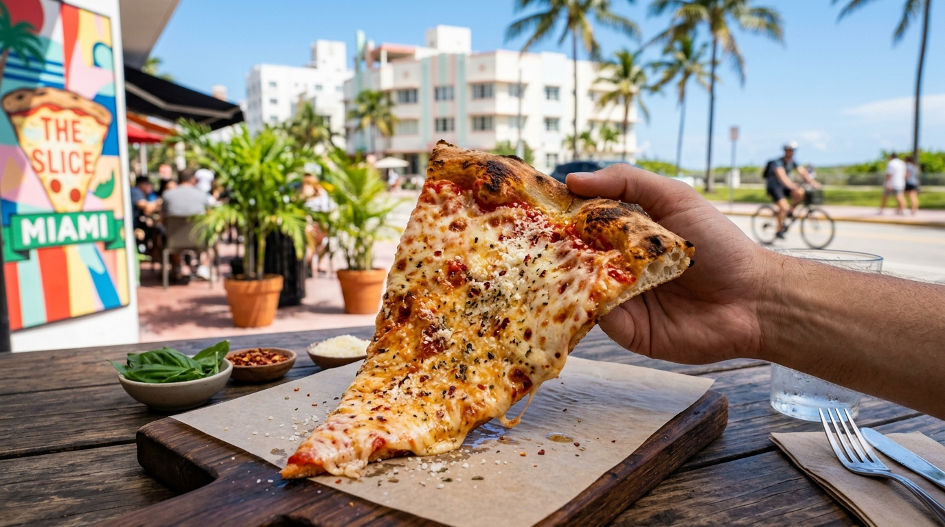 Fresh mozzarella cheese pizza prepared at Pops Pizza Miami